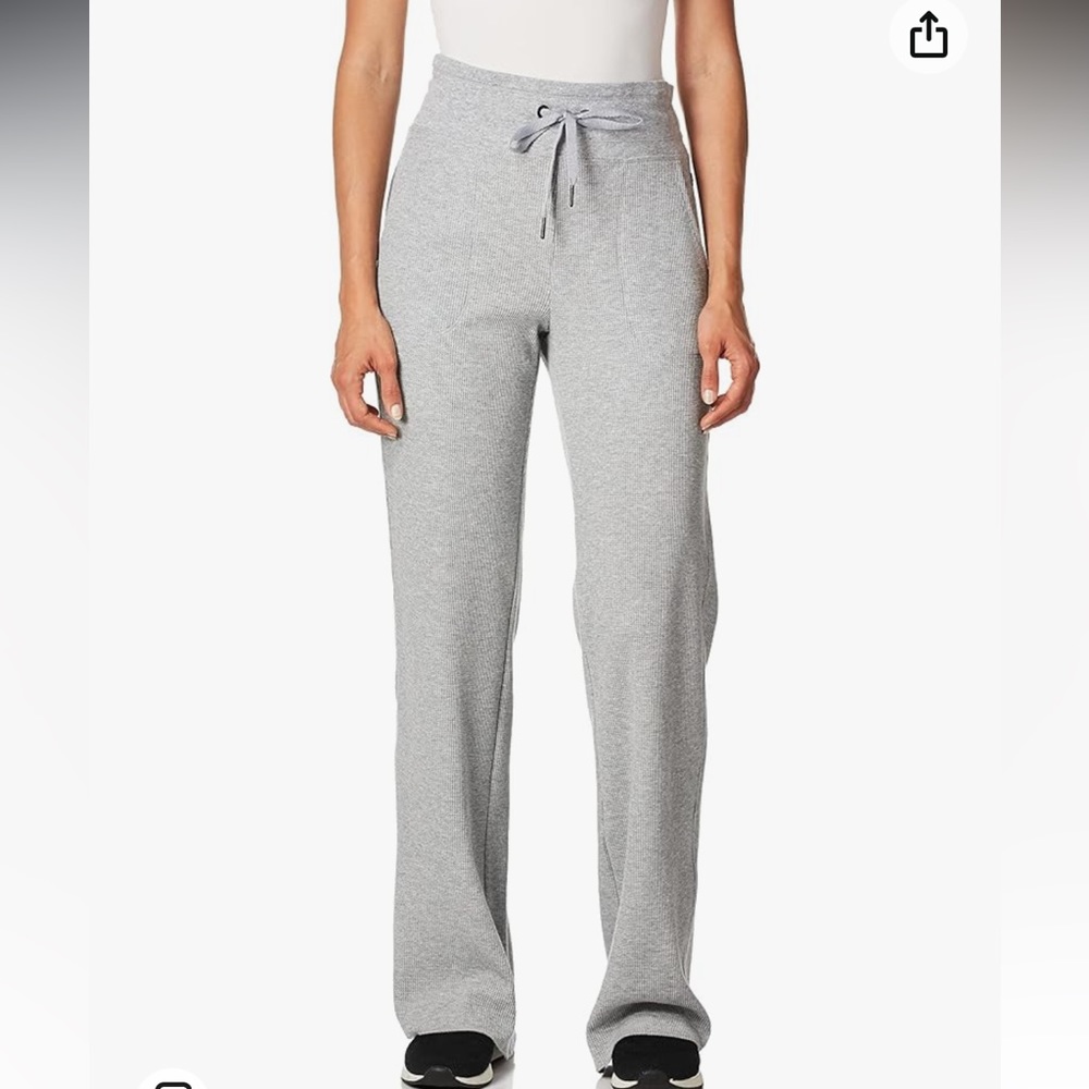 Calvin Klein waffle knit wide leg pants